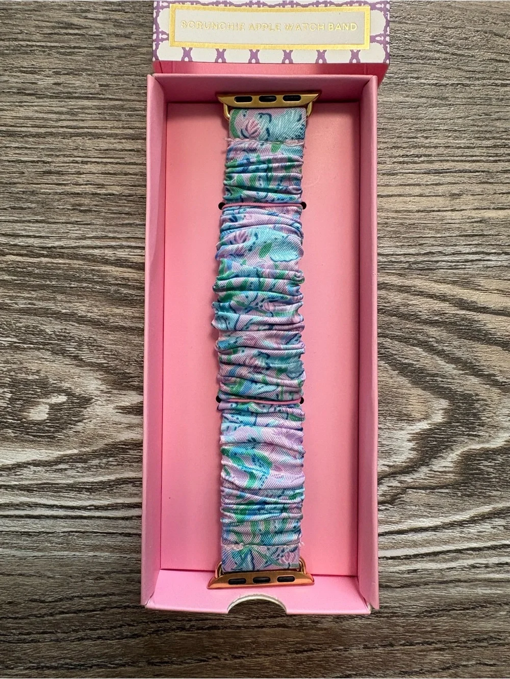 Lilly Pulitzer Scrunchie Apple Watch Band Secreat Escape Home 38/40/42/44mm NWT